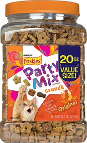 Purina Friskies Party Mix Crunch Cat Treats Original - 20 oz