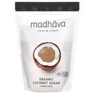 <img alt="Madhava, Organic Coconut Sugar, Unrefined, 16 oz (454 g)" title="Madhava, Organic Coconut Sugar, Unrefined, 16 oz (454 g),078314216004"