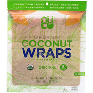 3 PACK of NUCO, Organic Coconut Wraps, Original, 5 Wraps (14 g) Each