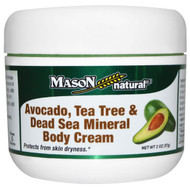 Mason Natural, Avocado, Tea Tree & Dead Sea Mineral Body Cream, 2 oz (57 g)