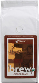 3 PACK of Vitaco Brew Colombian 100% Arabica Certified Organic Ground Coffee -- 12 oz (340 g)