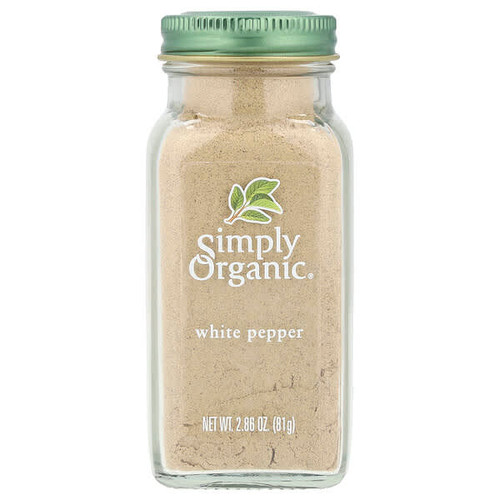<img alt="Simply Organic, White Pepper, 2.86 oz (81 g)" title="Simply Organic, White Pepper, 2.86 oz (81 g),089836180414"