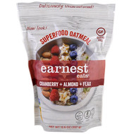 3 PACK of Earnest Eats, Superfood Oatmeal, Cranberry + Almond + Flax, 12.6 oz (357 g)