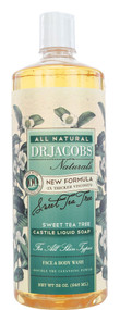 Dr. Jacobs Naturals Liquid Castile Soap Face & Body Wash Sweet Tea Tree - 32 fl oz