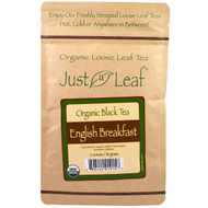 Just a Leaf Organic Tea, Black Tea, English Breakfast Loose Leaf Tea, Full Bodied and 100% Pure, No GMOs, 2 oz (56 g)