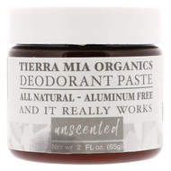 Tierra Mia Organics, Deodorant Paste, Unscented, 2 fl oz (65 g) (Discontinued Item)