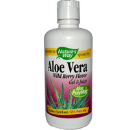 Natures Way, Aloe Vera, Gel & Juice, Wild Berry Flavor, 33.8 fl oz (1 Liter)