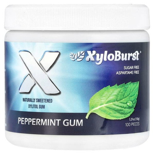 <img alt="Xyloburst, Xylitol Gum, Peppermint, 100 Pieces, 5.29 oz (150 g)" title="Xyloburst, Xylitol Gum, Peppermint, 100 Pieces, 5.29 oz (150 g),892327002016"