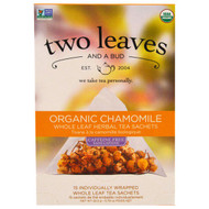Two Leaves and a Bud, Organic Chamomile Whole Leaf Herbal Tea, Caffeine Free, 15 Sachets, 0.79 oz (22.5 g)