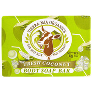 3 PACK of Tierra Mia Organics Raw Goat Milk Skin Therapy Body Soap Bar Fresh Coconut -- 3.8 oz