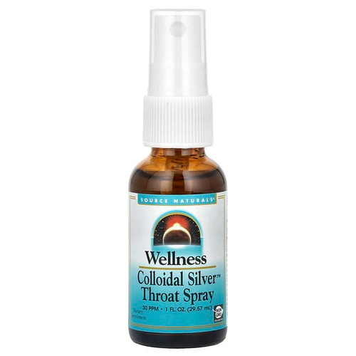 <img alt="Source Naturals, Wellness, Colloidal Silver Throat Spray, 30 PPM, 1 fl oz (29.57 ml)" title="Source Naturals, Wellness, Colloidal Silver Throat Spray, 30 PPM, 1 fl oz (29.57 ml),021078010272"