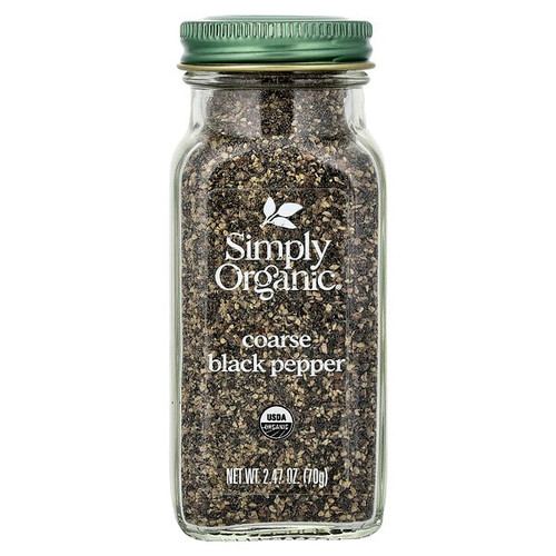 <img alt="Simply Organic, Organic Coarse Black Pepper, 2.47 oz (70 g)" title="Simply Organic, Organic Coarse Black Pepper, 2.47 oz (70 g),089836195180"