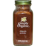 3 PACK OF Simply Organic, Organic Chipotle Powder, 2.65 oz (75 g)