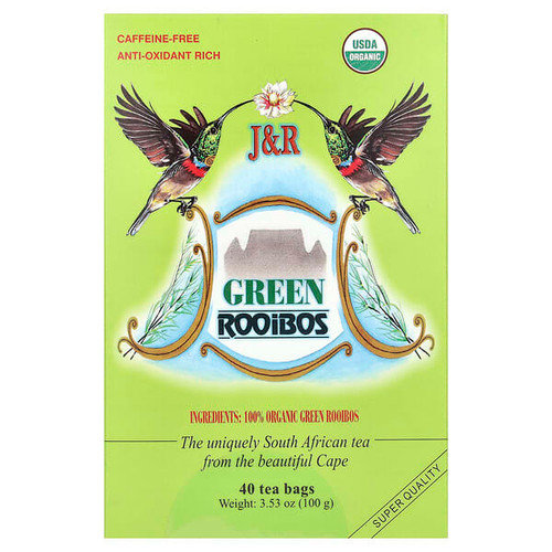<img alt="J&R Port Trading, Green Rooibos, Caffeine-Free, 40 Tea Bags, 3.53 oz (100 g)" title="J&R Port Trading, Green Rooibos, Caffeine-Free, 40 Tea Bags, 3.53 oz (100 g),642719000294"