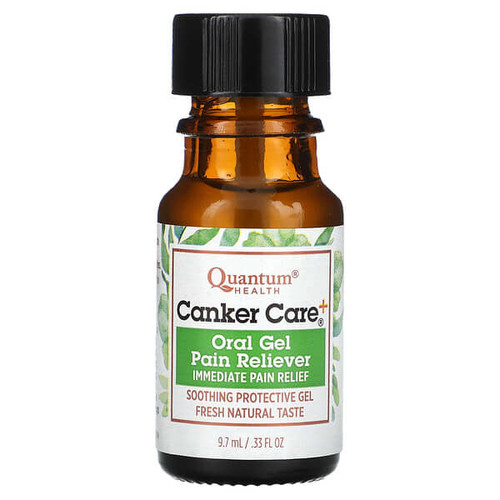 <img alt="Quantum Health, Canker Care+, Oral Gel Pain Reliever, 0.33 fl oz (9.7 ml)" title="Quantum Health, Canker Care+, Oral Gel Pain Reliever, 0.33 fl oz (9.7 ml),046985017862"