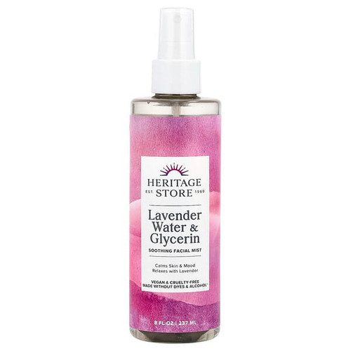 <img alt="Heritage Store, Lavender Water & Glycerin Soothing Facial Mist, 8 fl oz (237 ml)" title="Heritage Store, Lavender Water & Glycerin Soothing Facial Mist, 8 fl oz (237 ml),076970512256"