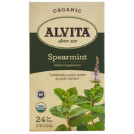 3 PACK of Alvita Organic Herbal Tea Spearmint -- 24 Tea Bags