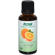 3 PACK of Now Foods, Organic Essential Oils, Orange, 1 fl oz (30 ml)