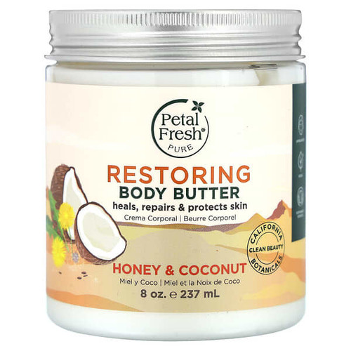 <img alt="Petal Fresh, Pure, Restoring Body Butter, Honey & Coconut, 8 oz (237 ml)" title="Petal Fresh, Pure, Restoring Body Butter, Honey & Coconut, 8 oz (237 ml),713708421045"