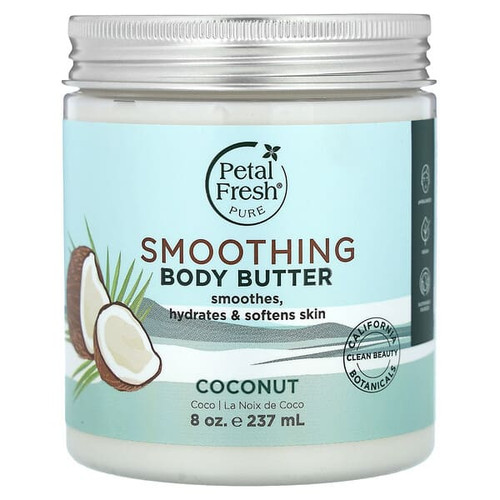 <img alt="Petal Fresh, Pure, Smoothing Body Butter, Coconut, 8 oz (237 ml)" title="Petal Fresh, Pure, Smoothing Body Butter, Coconut, 8 oz (237 ml),713708421038"
