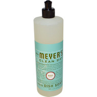 Mrs. Meyers Clean Day, Dish Soap, Basil Scent, 16 fl oz (473 ml)