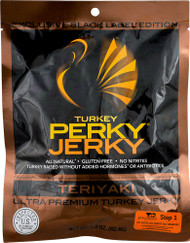 3 PACK of Perky Jerky Ultra Premium Turkey Jerky Teriyaki -- 2.2 oz