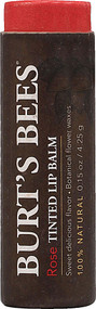 3 PACK of Burts Bees 100% Natural Tinted Lip Balm Rose with Shea Butter & Botanical Waxes -- 0.15 oz