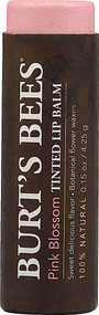 3 PACK of Burts Bees 100% Natural Tinted Lip Balm Pink Blossom with Shea Butter & Botanical Waxes -- 0.15 oz