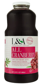L & A Juice, All Cranberry - 32 fl oz