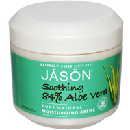 3 PACK of Jason Natural, Aloe Vera 84% Moisturizing Creme, Soothing, 4 oz (113 g)