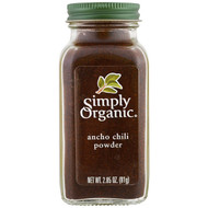 3 PACK OF Simply Organic, Organic, Ancho Chili Powder, 2.85 oz (81 g)