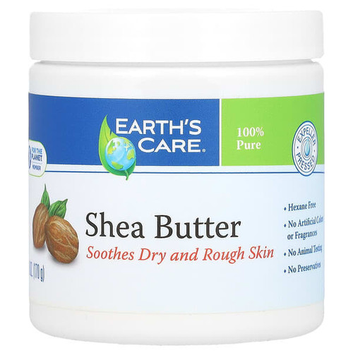 <img alt="Earths Care, 100% Pure Shea Butter, 6 oz (170 g)" title="Earths Care, 100% Pure Shea Butter, 6 oz (170 g),857307003537"