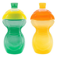 Munchkin, Reinforced Bite Proof Color Band, Sippy Cups, 9+ Months, 2 Pack, 9 oz (266 ml) Each