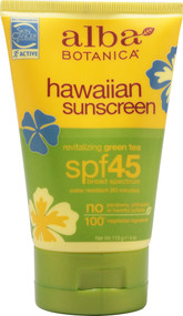 Alba Botanica, Natural Hawaiian Sunscreen, SPF 45, 4 oz (113 g)