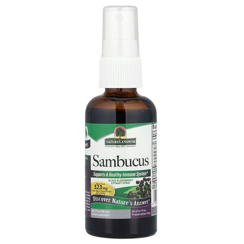 <img alt="Natures Answer, Sambucus, Black Elderberry Extract Spray, Alcohol-Free, 2 fl oz (60 ml)" title="Natures Answer, Sambucus, Black Elderberry Extract Spray, Alcohol-Free, 2 fl oz (60 ml),083000261886"