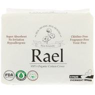Rael, Organic Thin Pads, Overnight, 8 Pads