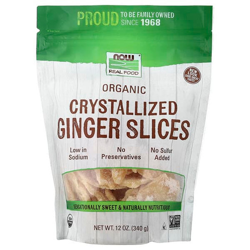 <img alt="NOW Foods, Real Food, Organic Crystallized Ginger Slices, 12 oz (340 g)" title="NOW Foods, Real Food, Organic Crystallized Ginger Slices, 12 oz (340 g),733739056955"