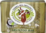 Tierra Mia Organics, Raw Goat Milk Skin Therapy, Shampoo Bar, Lime in Coconut, 3.8 oz (Discontinued Item)