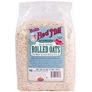 Bobs Red Mill, Organic Quick Cooking Rolled Oats, Whole Grain, 32 oz (2 lbs) 907 g