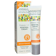 Andalou Naturals, Renewal Cream, Probiotic + C, Brightening, 0.4 fl oz (12 ml) (5 PACK)