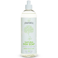 Puracy, Natural Dish Soap, Green Tea & Lime, 16 fl oz (473 ml)