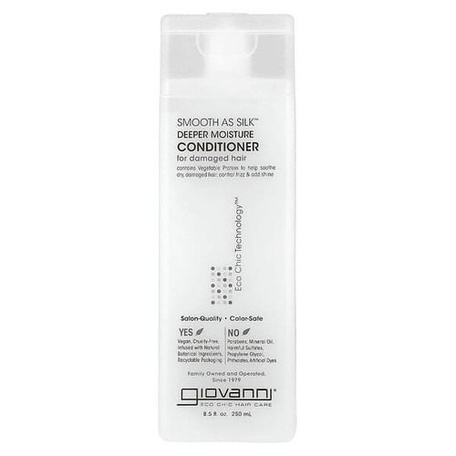 <img alt="Giovanni, Smooth As Silk, Deeper Moisture Conditioner, For Damaged Hair, 8.5 fl oz (250 ml)" title="Giovanni, Smooth As Silk, Deeper Moisture Conditioner, For Damaged Hair, 8.5 fl oz (250 ml),716237020086"