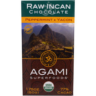Good Superfoods, Organic, Agami Superfoods, RAW Incan Chcolate, Peppermint, Yakon, 1.75 oz (50 g)