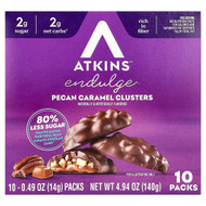 <img alt="Atkins, Endulge, Pecan Caramel Clusters, 10 Packs, 0.49 oz (14 g) Each" title="Atkins, Endulge, Pecan Caramel Clusters, 10 Packs, 0.49 oz (14 g) Each,637480075206"
