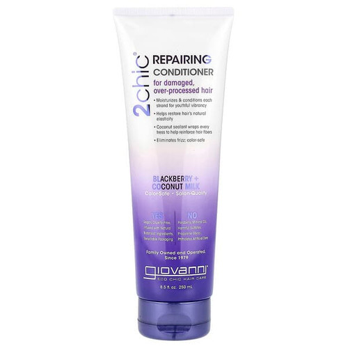 <img alt="Giovanni, 2chic, Repairing Conditioner, For Damaged, Over-Processed Hair, Blackberry + Coconut Milk, 8.5 fl oz (250 ml)" title="Giovanni, 2chic, Repairing Conditioner, For Damaged, Over-Processed Hair, Blackberry + Coconut Milk, 8.5 fl oz (250 ml),716237184818"