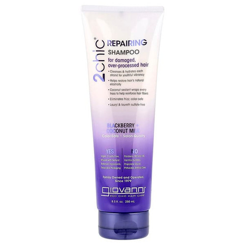 <img alt="Giovanni, 2chic, Repairing Shampoo, For Damaged, Over-Processed Hair, Blackberry + Coconut Milk, 8.5 fl oz (250 ml)" title="Giovanni, 2chic, Repairing Shampoo, For Damaged, Over-Processed Hair, Blackberry + Coconut Milk, 8.5 fl oz (250 ml),716237184801"