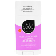 All Good Products, All Good, Deodorant, Rose Geranium & Jasmine, 2.5 oz (72 g)