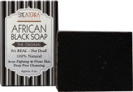 3 PACK of Shea Terra Organics African Black Soap Bath Bar -- 4 oz