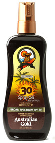 Australian Gold, Exotic Blend Spray Gel Sunscreen with Instant Bronzer SPF 30 - 8 fl oz