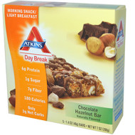 Atkins, Day Break, Morning Snack / Light BreakfastChocolate Hazelnut Bar, 5 Bars, 1.4 oz (40 g) Each